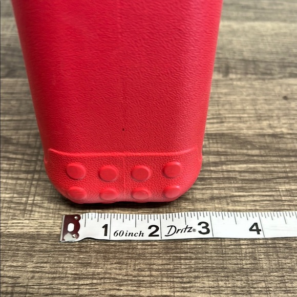 Red Mini Charm Tote with Checkered Crossbody Strap - Picture 13 of 14